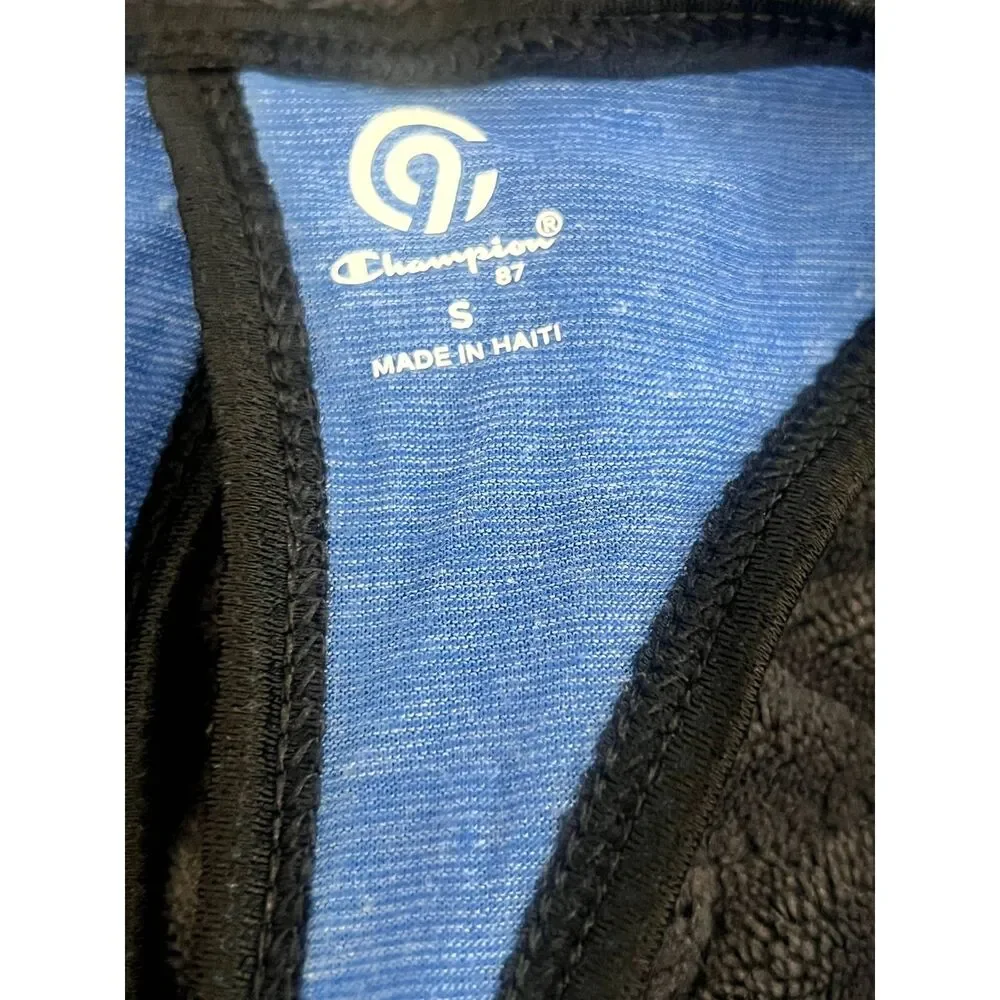 Champion Women's Racerback Tank Top Blue with Black Trim Small